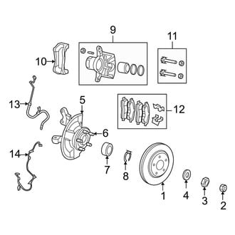 Jeep OE - Front Suspension - Brake Components