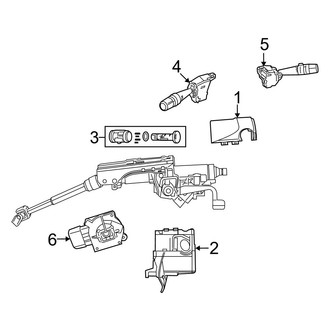 Jeep OE - Steering Column - Shroud, Switches & Levers