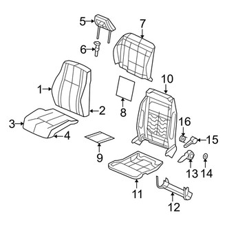Jeep OE - Seats & Tracks - Front Seat Components (Driver Side)