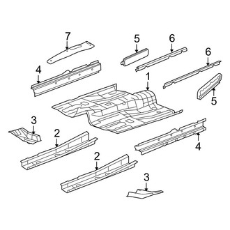Jeep OE - Pillars, Rocker & Floor - Floor & Rails