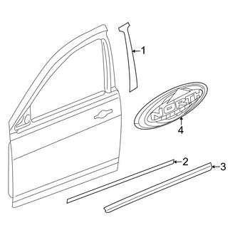 Jeep OE - Front Door - Exterior Trim