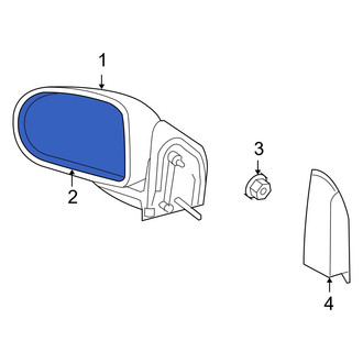Jeep OE - Front Right Door Mirror Glass
