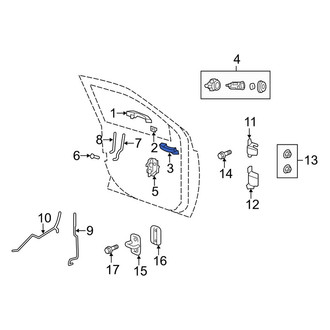 Jeep OE - Front Left Inner Interior Door Handle