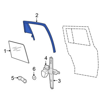 Jeep OE - Rear Right Vent Window Assembly