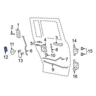 Jeep OE - Rear Door Lock Striker Plate Spacer