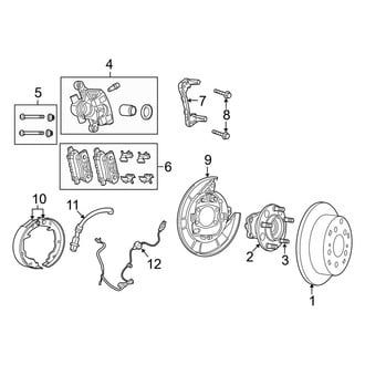 Jeep OE - Rear Suspension - Brake Components (FWD)