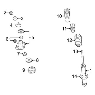 Jeep OE - Rear Suspension - Shocks & Components (75th Anniversary / Latitude / Sport FWD)