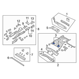 Jeep OE - Rear Left Trunk Floor Access Cover