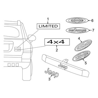 Jeep OE - Lift Gate - Exterior Trim