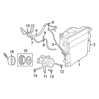 Jeep OE - Air Conditioner & Heater - Condenser, Compressor & Lines