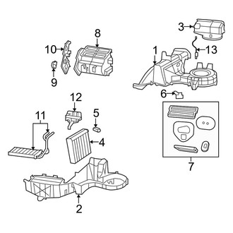 Jeep OE - Air Conditioner & Heater - Evaporator & Heater Components
