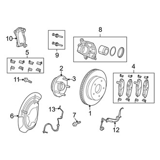 Jeep OE - Front Suspension - Brake Components (RWD)