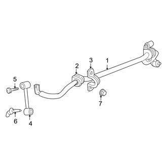 Jeep OE - Front Suspension - Stabilizer Bar & Components (4WD)
