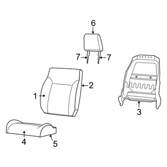 Jeep OE - Seats & Tracks - Front Seat Components (Bucket Seat, Cloth (K7))