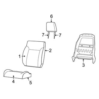 Jeep OE - Seats & Tracks - Front Seat Components (Bucket Seat, Premium Cloth (M7))