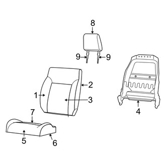 Jeep OE - Seats & Tracks - Front Seat Components (Bucket Seat, Leather (Al))