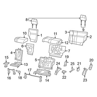 Jeep OE - Seats & Tracks - Rear Seat Components (Cloth Seat (K7))