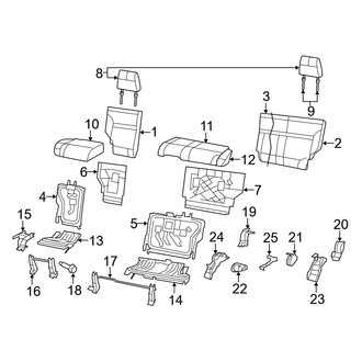 Jeep OE - Seats & Tracks - Rear Seat Components (Leather Seat (AL))
