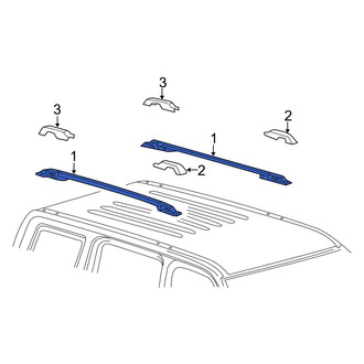 Jeep OE - Left Roof Luggage Carrier Side Rail