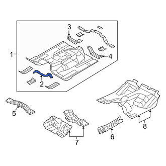 Jeep OE - Front Left Floor Pan Crossmember