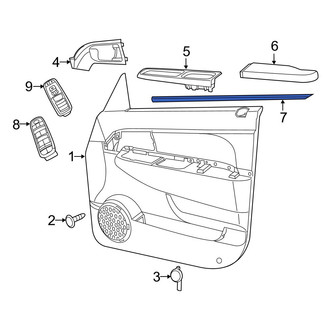 Jeep OE - Front Right Inner Door Window Belt Weatherstrip