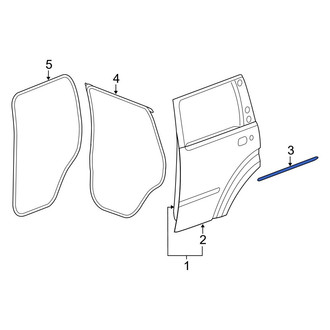 Jeep OE - Rear Right Door Window Belt Weatherstrip