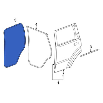 Jeep OE - Rear Inner Door Seal