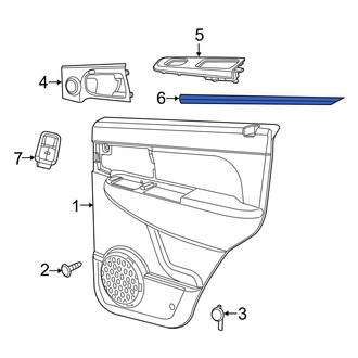Jeep OE - Rear Left Inner Door Window Belt Weatherstrip