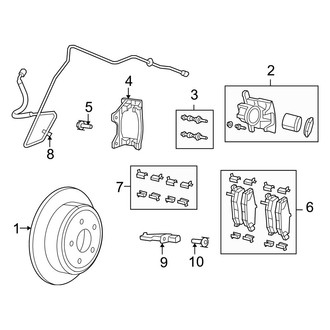 Jeep OE - Rear Suspension - Brake Components (RWD)