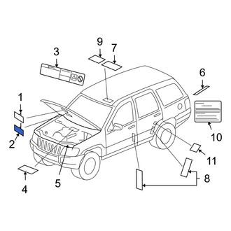Jeep OE - A/C System Information Label