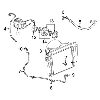 Jeep OE - Air Conditioner & Heater - Condenser, Compressor & Lines (4.7L)