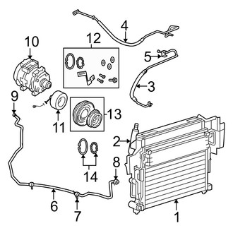 Jeep OE - Air Conditioner & Heater - Condenser, Compressor & Lines (5.7L)