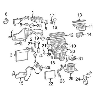 Jeep OE - Air Conditioner & Heater - Front Evaporator
