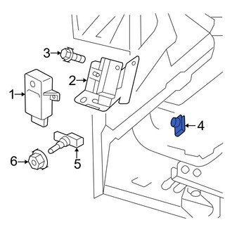 Jeep OE - Tire Pressure Monitoring System (TPMS) Control Module Nut