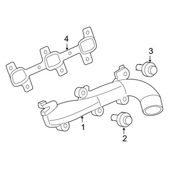 Jeep OE - Exhaust System - Exhaust Manifold (3.7L)