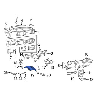 Jeep OE - Left Instrument Panel Brace