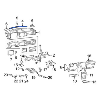 Jeep OE - Front Dashboard Air Vent Trim