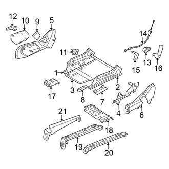 Jeep OE - Seats & Tracks - Tracks & Components (Manual Passenger Seat), (Sport)