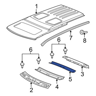 Jeep OE - Rear Roof Bow