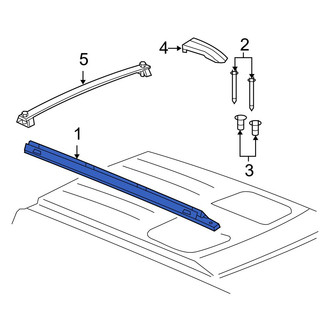 Jeep OE - Left Roof Luggage Carrier Side Rail