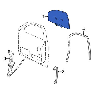 Jeep OE - Front Right Door Glass
