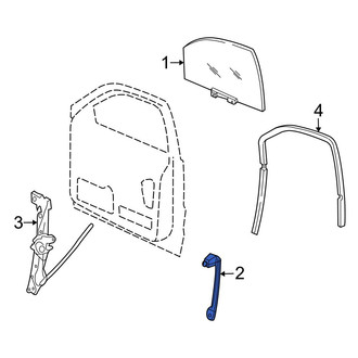 Jeep OE - Front Left Lower Window Channel