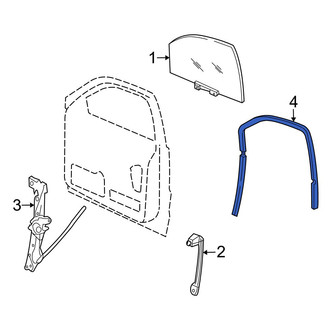 Jeep OE - Front Right Upper Window Channel