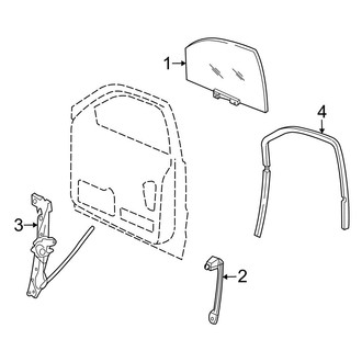 Jeep OE - Front Door - Glass & Hardware