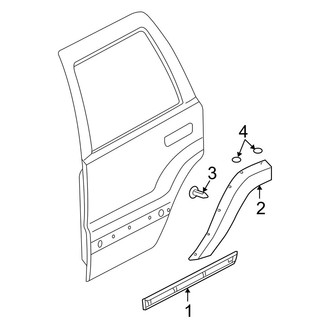 Jeep OE - Rear Door - Exterior Trim