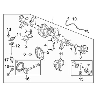 Jeep OE - Rear Suspension - Axle & Differential (With Limited Slip Differential)