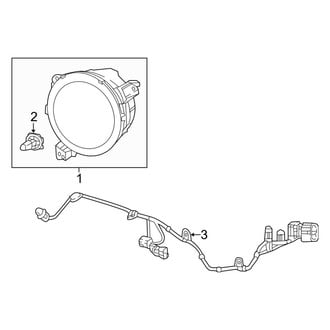 Jeep OE - Front Lamps - Headlamp Components (Halogen), (Altitude / Mojave / Overland / Rubicon / Sport / Sport S)