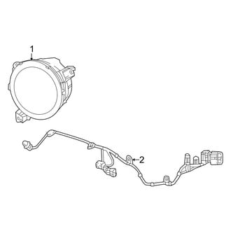 Jeep OE - Front Lamps - Headlamp Components (LED), (Freedom / High Altitude / Mojave / Overland / Rubicon / Sport S / Willys)