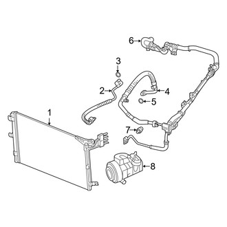 Jeep OE - Air Conditioner & Heater - Condenser, Compressor & Lines