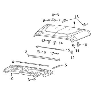 Jeep OE - Hood & Components (W/O Air Vents), (Altitude / Overland / Sport / Sport S)
